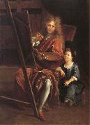 Antoine Coypel Portrait of the Artist with his Son,Charles-Antoine oil painting artist